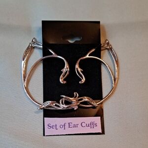 Elegant Silver Ear Cuffs